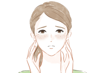 女性の顔のイラスト