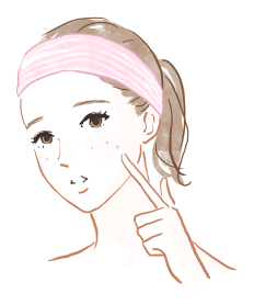 女性の顔のイラスト