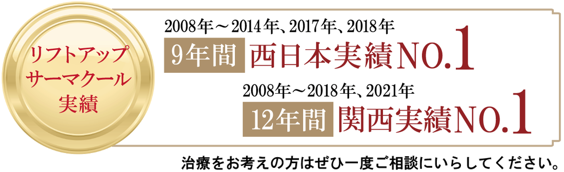 リフトアップサークル7年連続日本実績N0.1