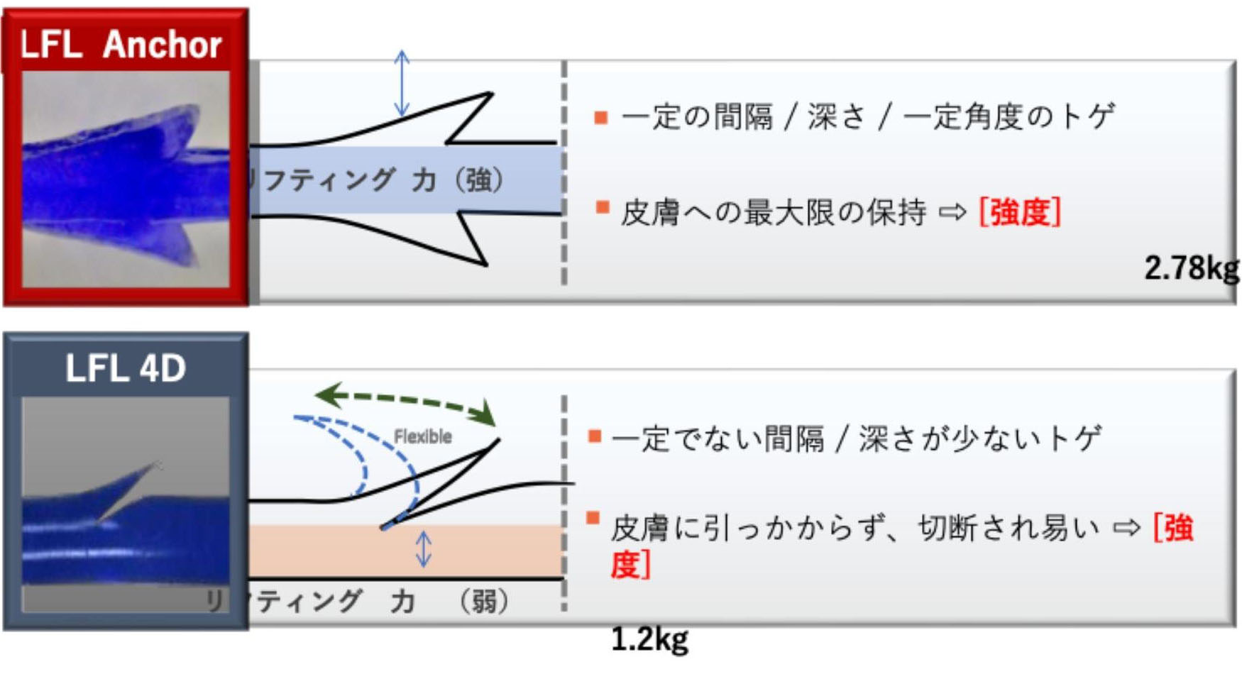 LFL AnchorとLFL 4Dの比較