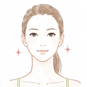 肌のハリ感のイラスト
